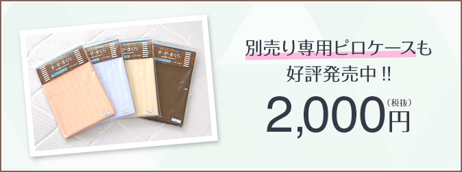 別売り専用ピロケースも好評発売中