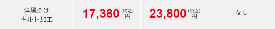 （2026.6月より）掛布団,打ち直し,コース・サイズ別,料金表