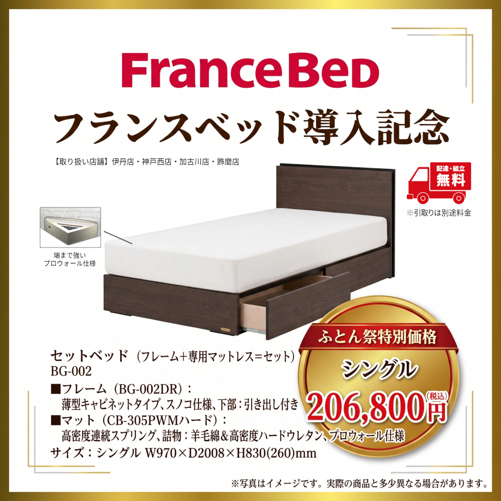 フランスベッド導入記念,セットベッド,BG-002